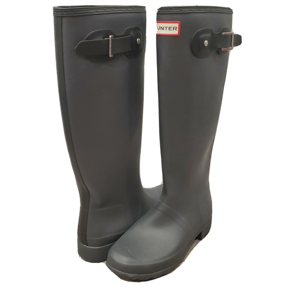 Hunter Shoes - NEW Hunter Refined Contrast Tall Gray Black Boots
